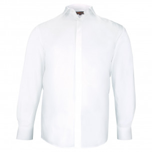 Chemise forte taille tissu texturé à gorge cachée DINOZZE AE11DB1