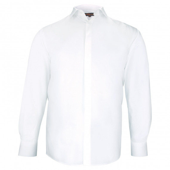 Chemise forte taille tissu texturé à gorge cachée DINOZZE AE11DB1