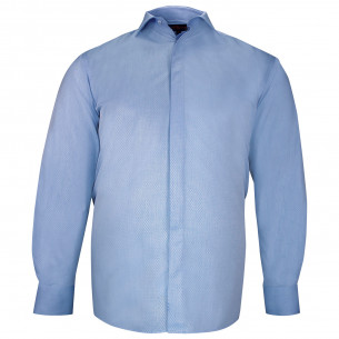 Chemise forte taille tissu texturé à gorge cachée DINOZZE AE11DB3