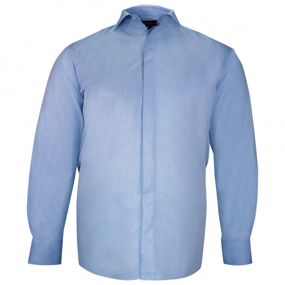 Chemise forte taille tissu texturé à gorge cachée DINOZZE AE11DB3