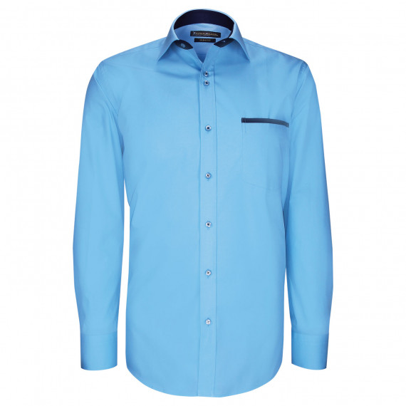 Chemise cintrée unie liseré sur poche TASCOPO AE8EB1