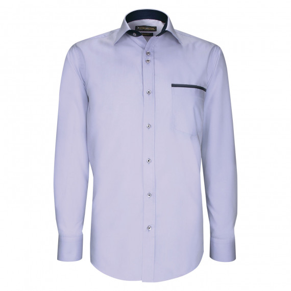 Chemise cintrée unie liseré sur poche TASCOPO AE8EB2