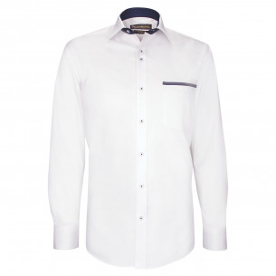 Chemise cintrée unie liseré sur poche TASCOPO AE8EB3