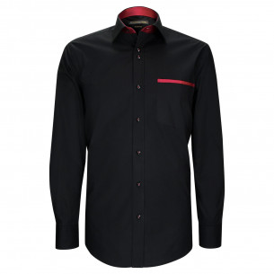 Chemise cintrée unie liseré sur poche TASSORO AE9EB1