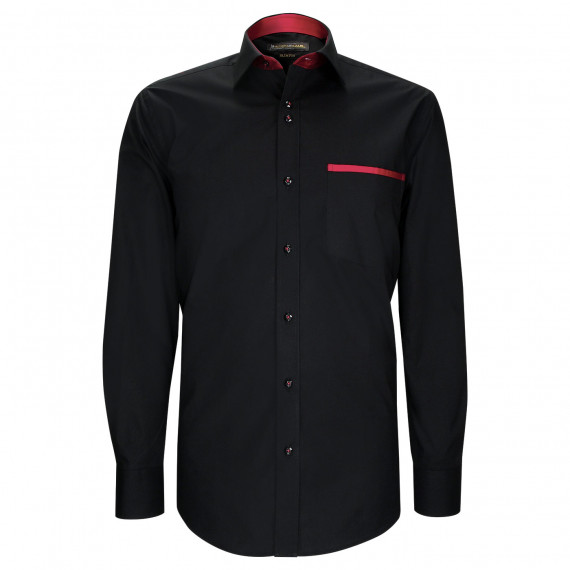 Chemise cintrée unie liseré sur poche TASSORO AE9EB1