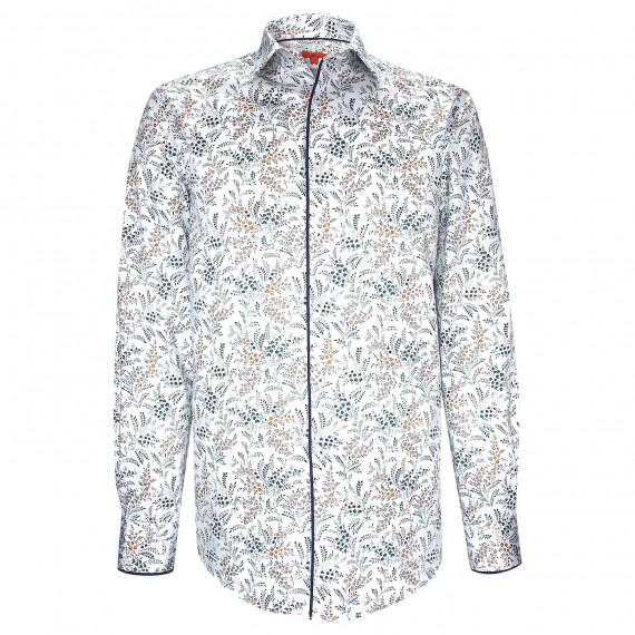 Chemise coupe droite tissu imprimé fleuri AE3AM1