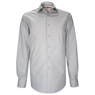 Chemise coupe droite micro-motifs brodés AE6AM1