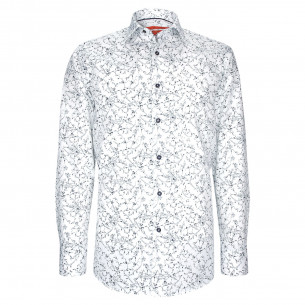 Chemise cintrée tissu imprimé fleuri AE7AM1