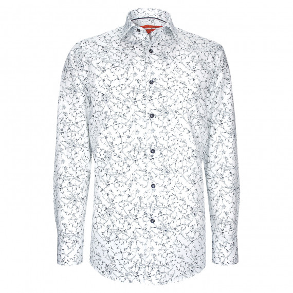 Chemise cintrée tissu imprimé fleuri AE7AM1