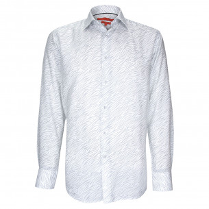 Chemise cintrée tissu imprimé zébré AE8AM1