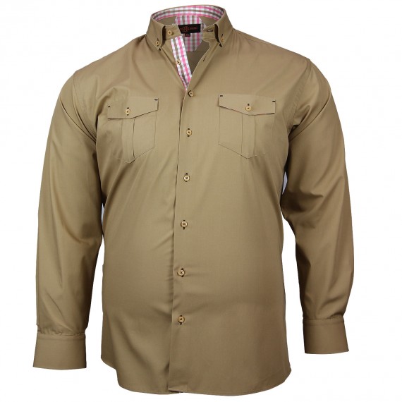 CHEMISE GRANDE TAILLE POCKET Doublissimo GT-M5DB5