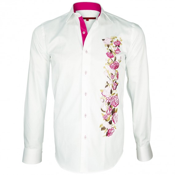 Chemise brodée FOX-ROSE Andrew Mc Allister Q12AM1