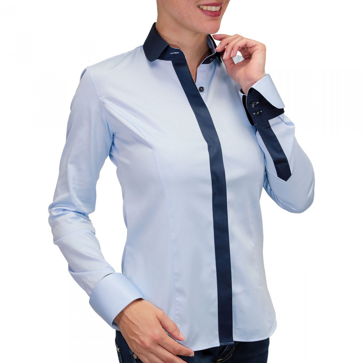  chemise  bicolore  pour femme 