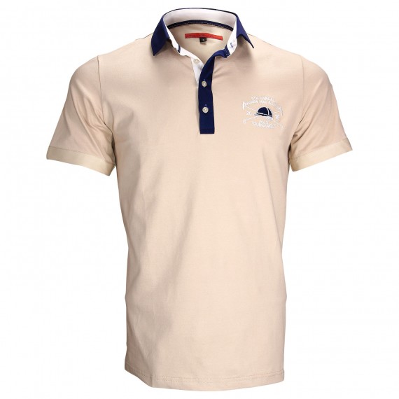 Polo brodéKYLE Andrew Mac Allister ZB4-BEIGE