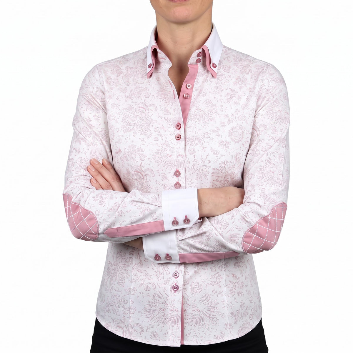 Chemise femme cintrée double col tissu imprimé LAURA Andrew Mc Allister AGF8AM1