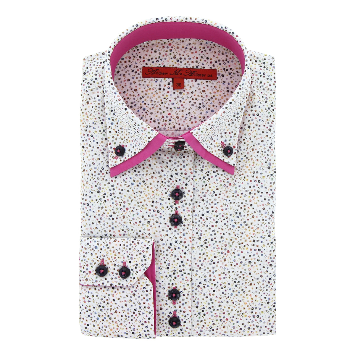 Chemise femme cintrée double col tissu imprimé ROMMY2 Andrew Mc Allister AGF011AM2