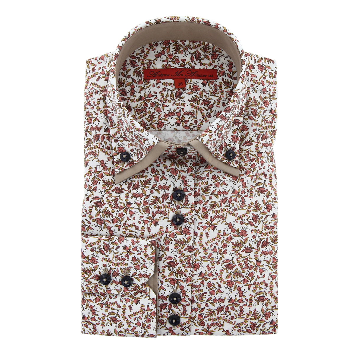 Chemise femme cintrée double col tissu imprimé WILLOW Andrew Mc Allister AGF13AM1