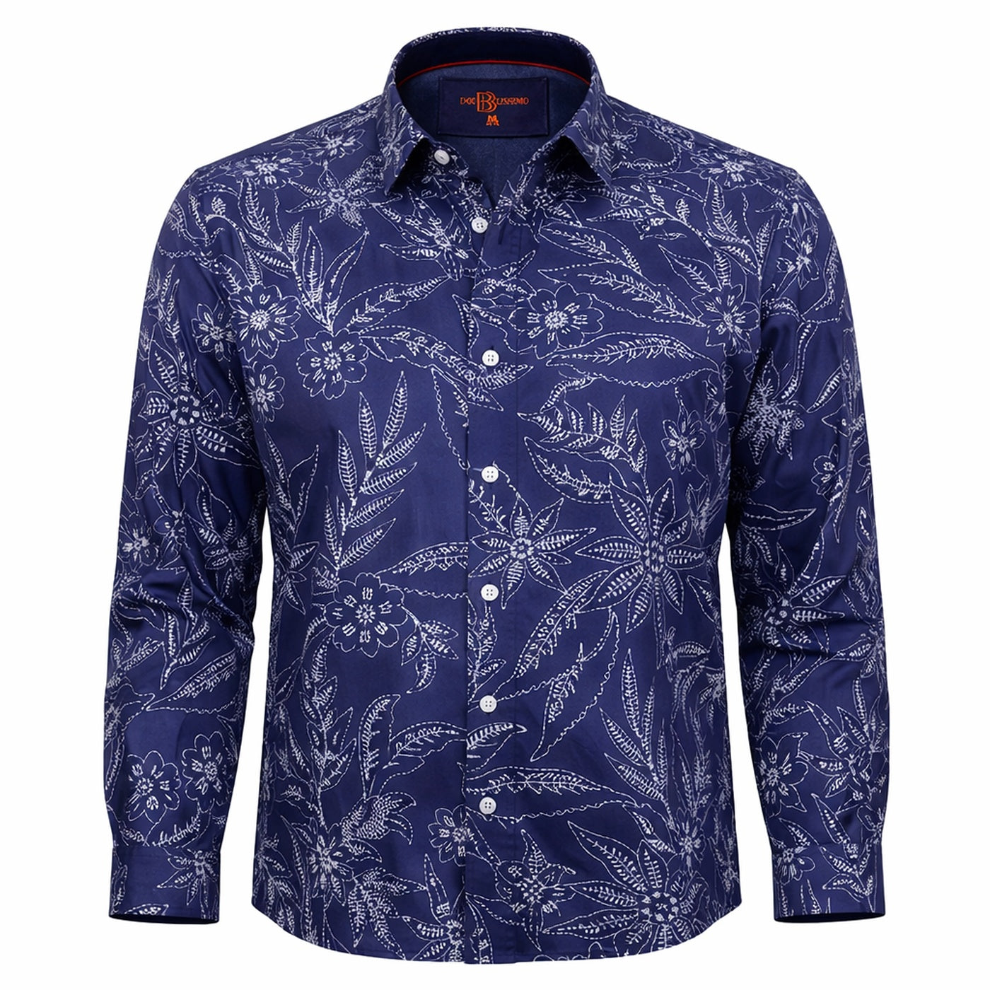 Chemise homme grande taille bleue à motif floral coupe confort VACANZA Doublissimo AG9DB1.2