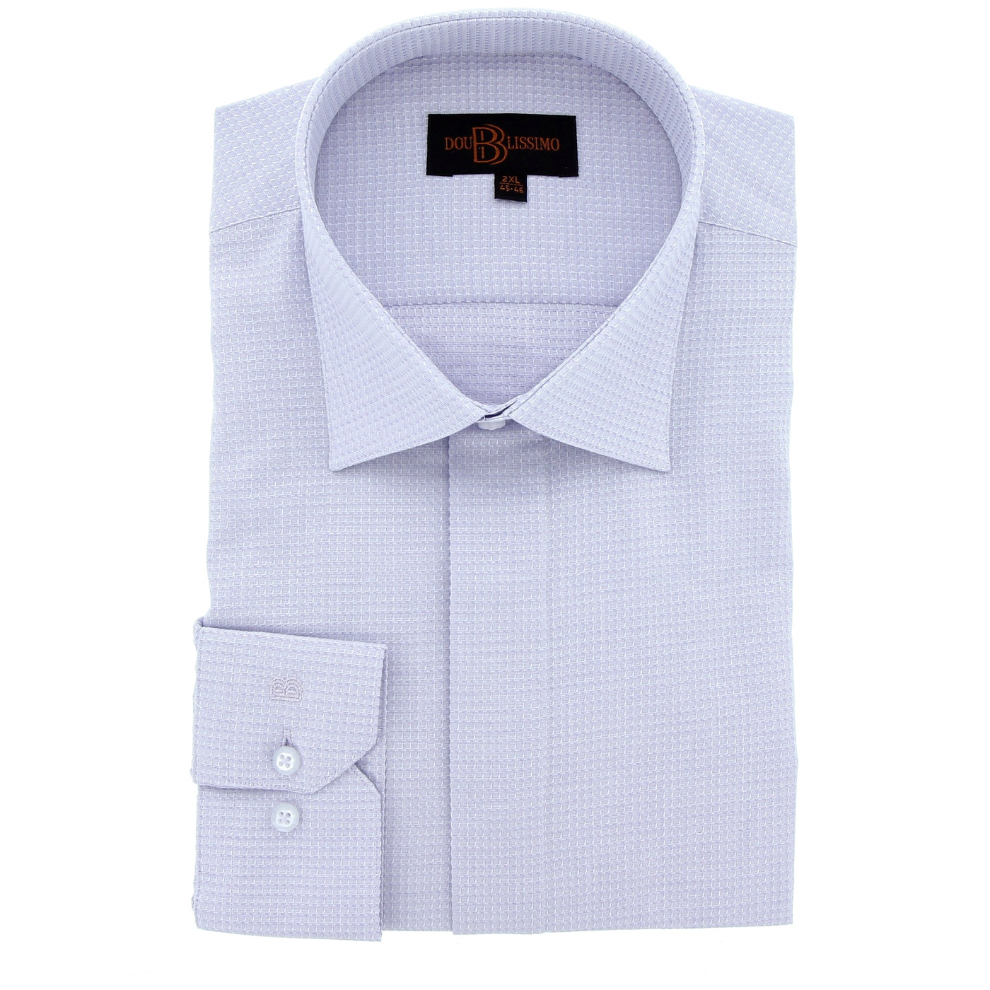 Chemise homme grande taille unie tissu structuré coupe confort PARMASTA Doublissimo AG14DB1