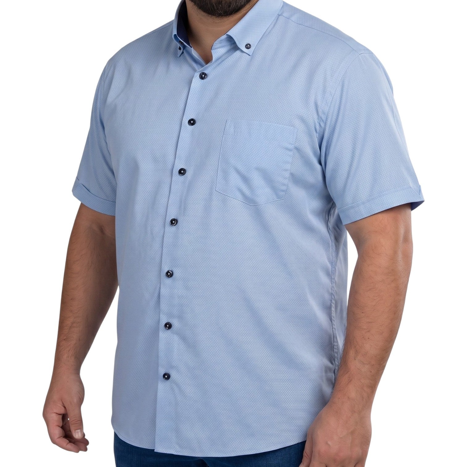 Chemisette homme grande taille unie coupe large CORTONI Doublissimo AG12DBMC1