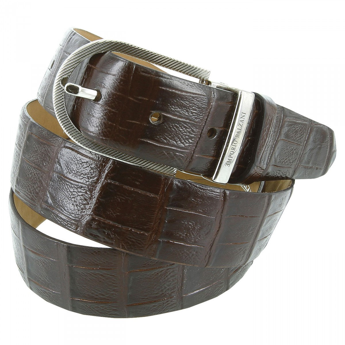 Ceinture cuir CROCO Emporio balzani A12000136-200 marron