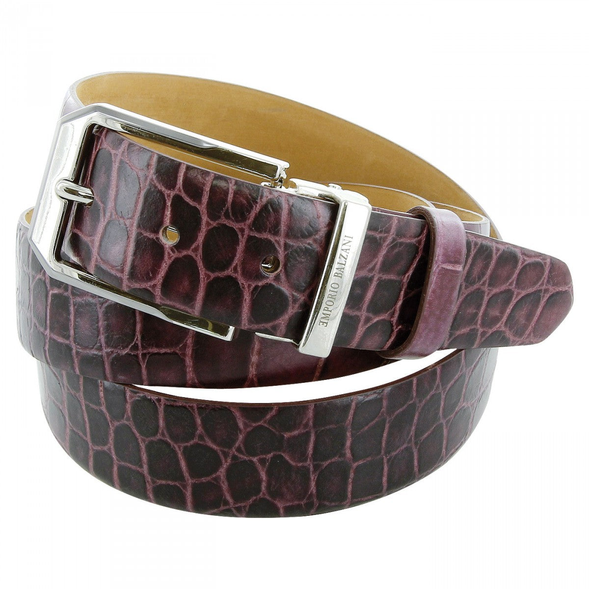 Ceinture cuir CROCO Emporio balzani A12000137-520 violet