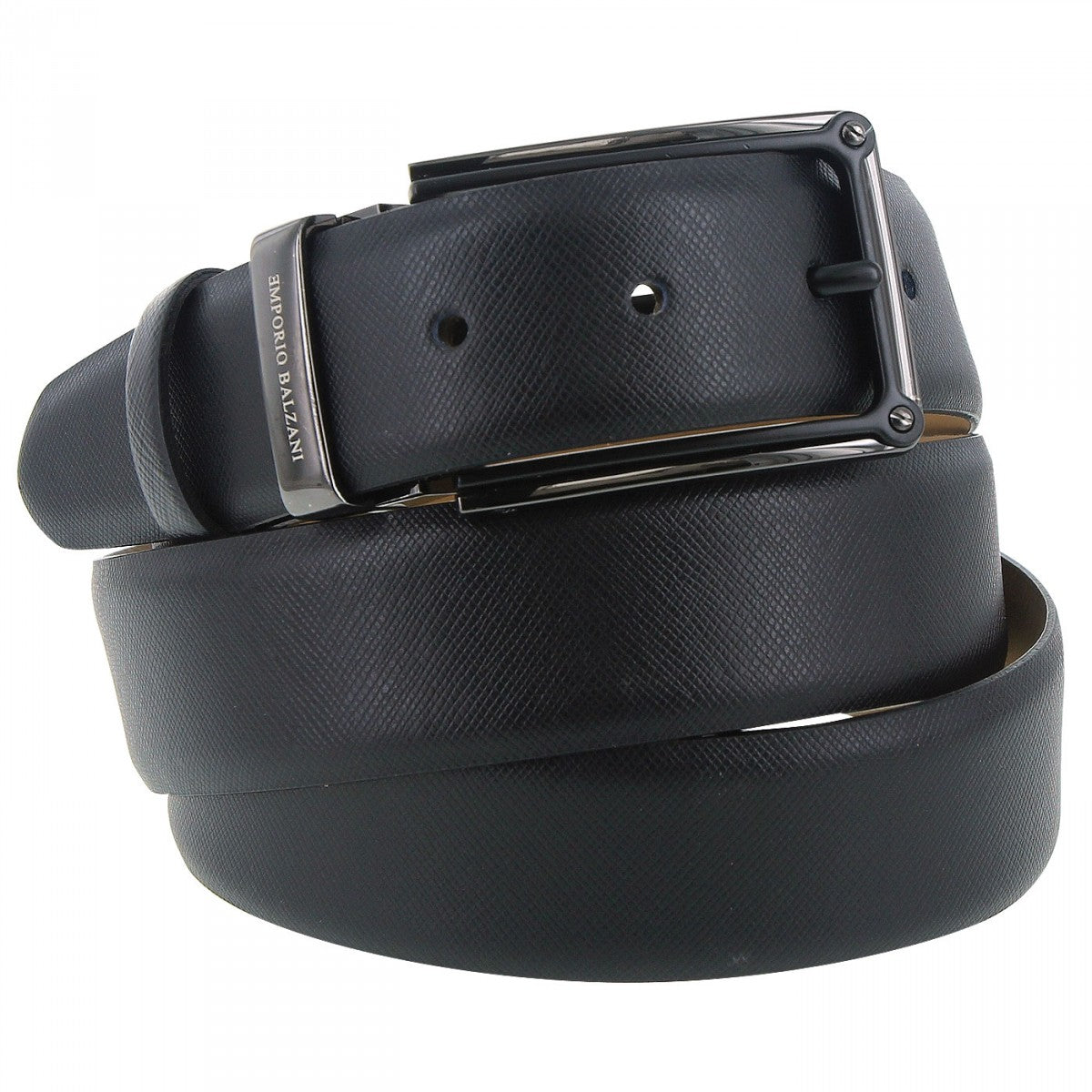 Ceinture CuirFLUVIO Emporio balzani T12000144-100 noir