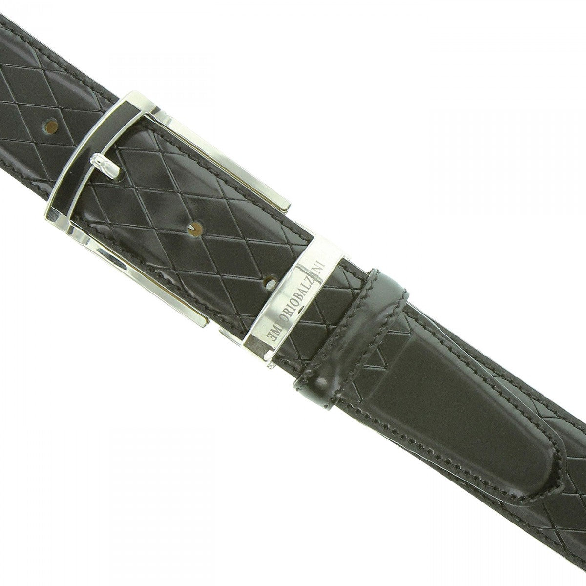 Ceinture en cuir LOSANGE Emporio balzani Q12033101-100 noir