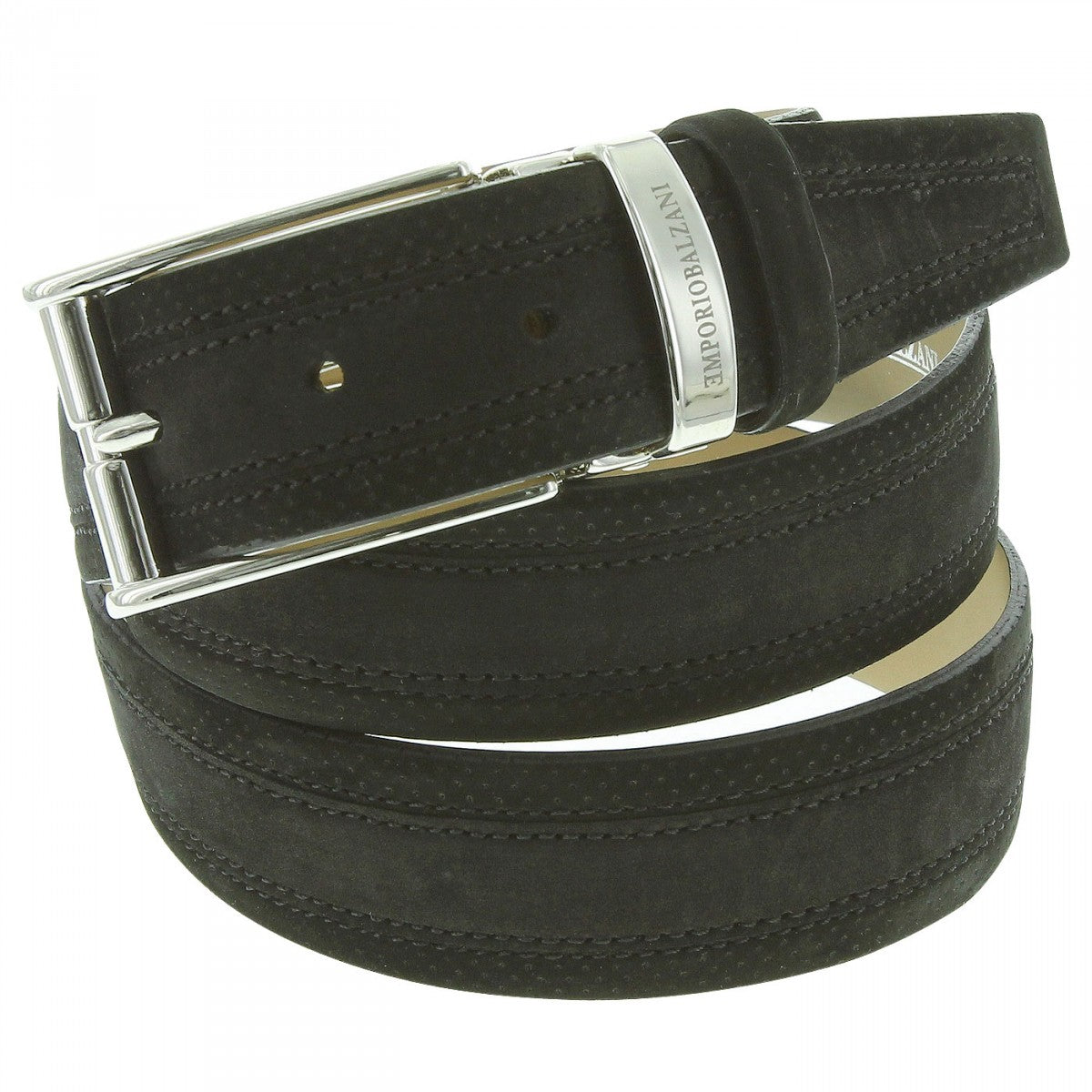 Ceinture en cuir NUBUCK NEW Emporio balzani Q12633128-100 noir