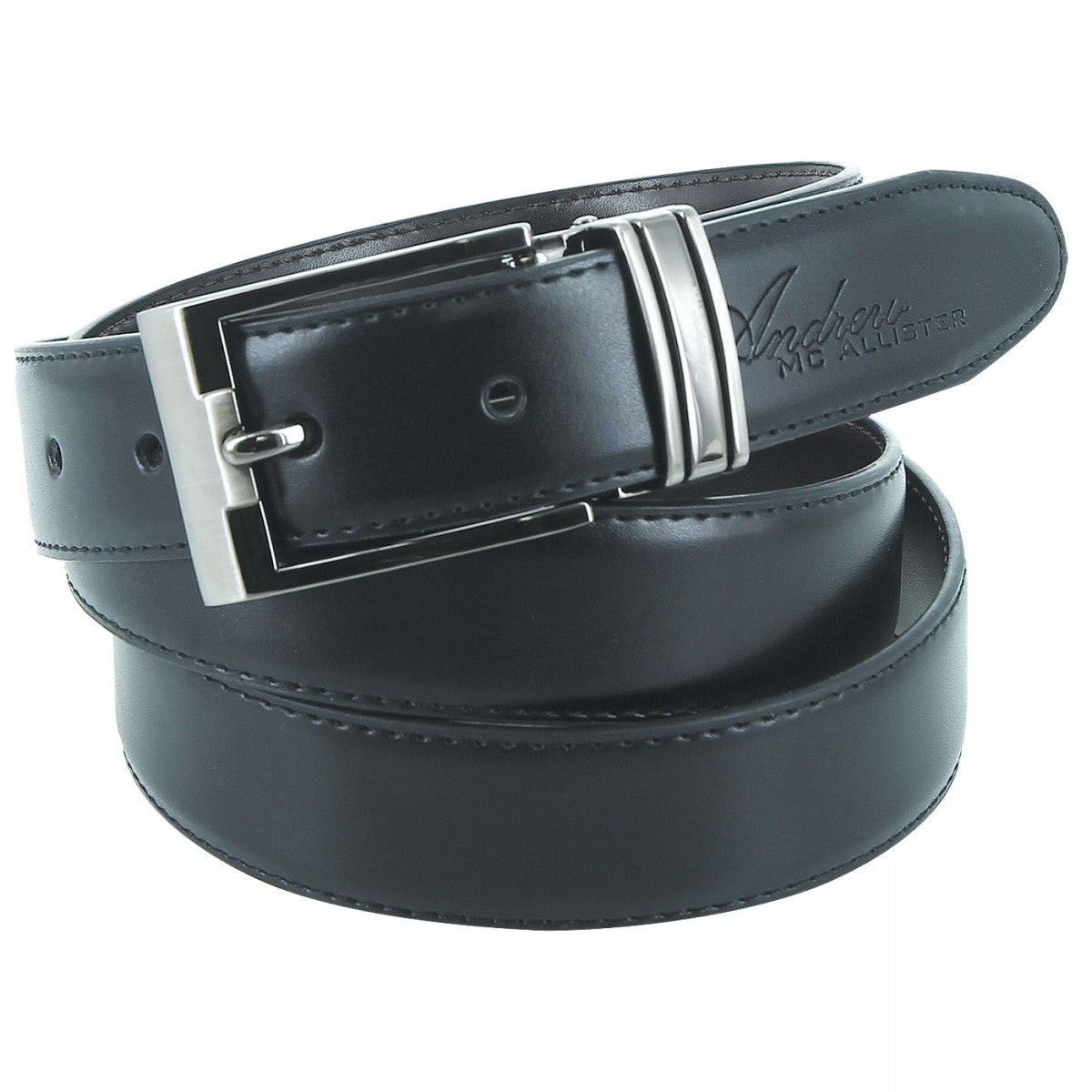 Ceinture Cuir SMART Andrew Mc Allister QARD30 noir