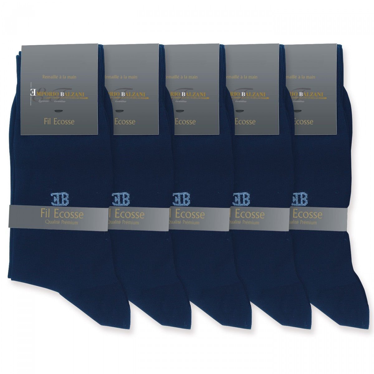 ChaussettesPACK 5 FIL D'ECOSSE Emporio balzani PK5-FILNAVY bleu