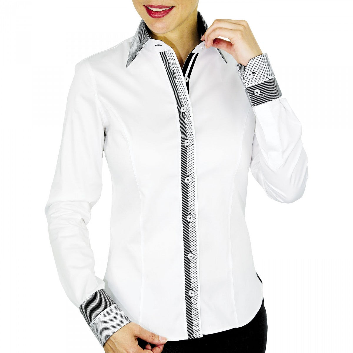 chemise bi-matiere KIM Andrew Mc Allister QF11AM1 blanc