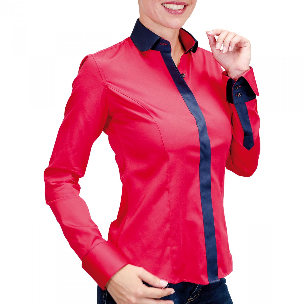 Chemise bicoloreNAPOLI Andrew Mc Allister JF2AM1 rouge
