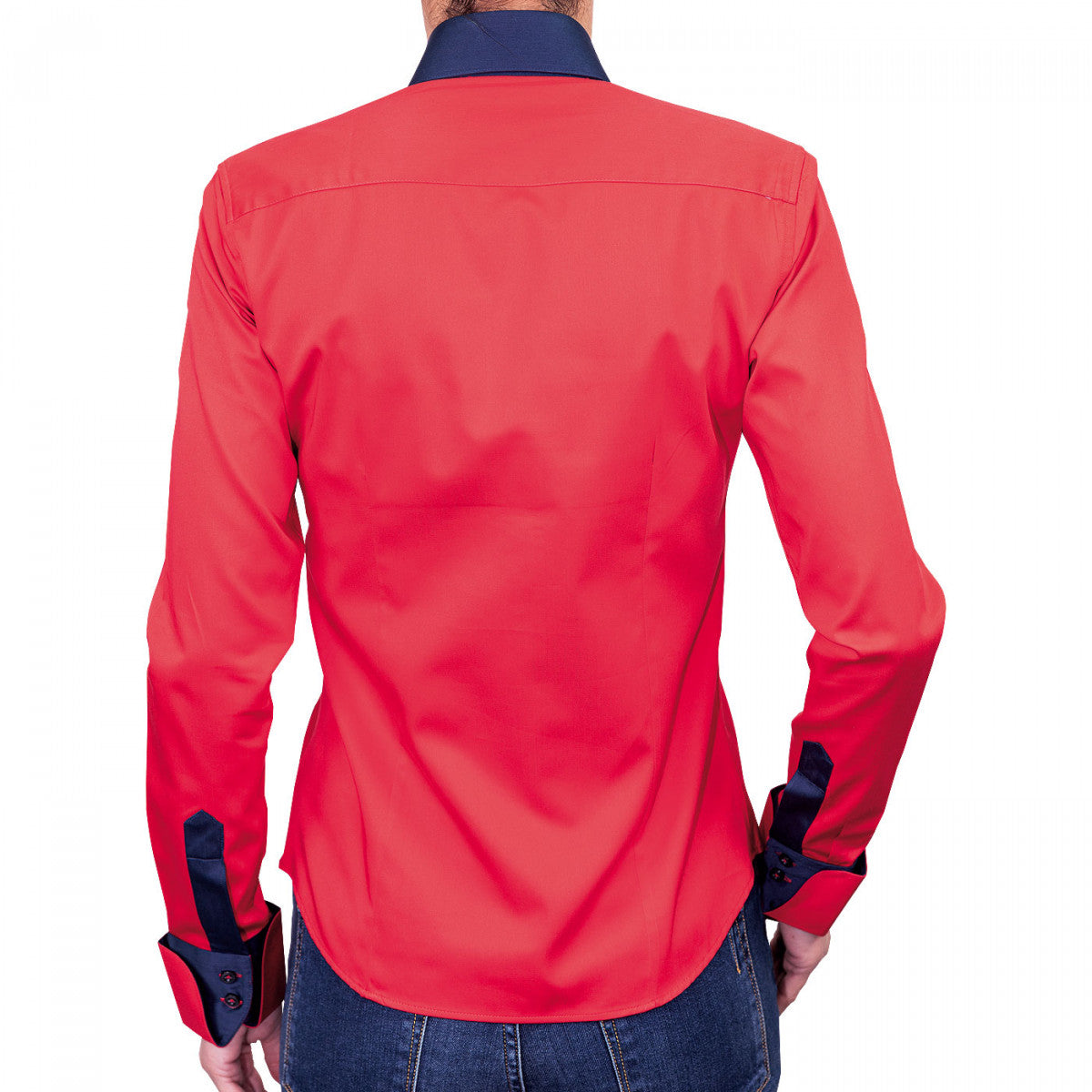 Chemise bicoloreNAPOLI Andrew Mc Allister JF2AM1 rouge