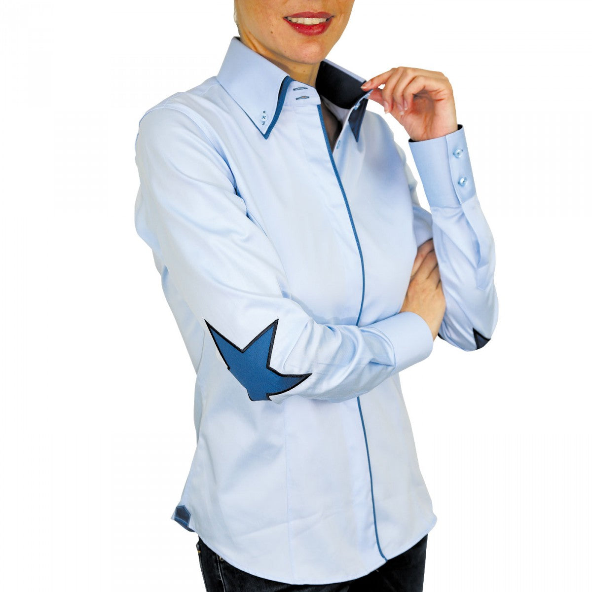 Chemise brodée STARDUST Andrew Mc Allister QF16AM6 bleu