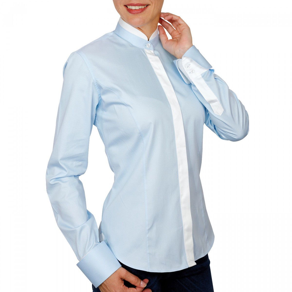 Chemise col maoBECKY Andrew Mac Allister PF13AM2 bleu ciel