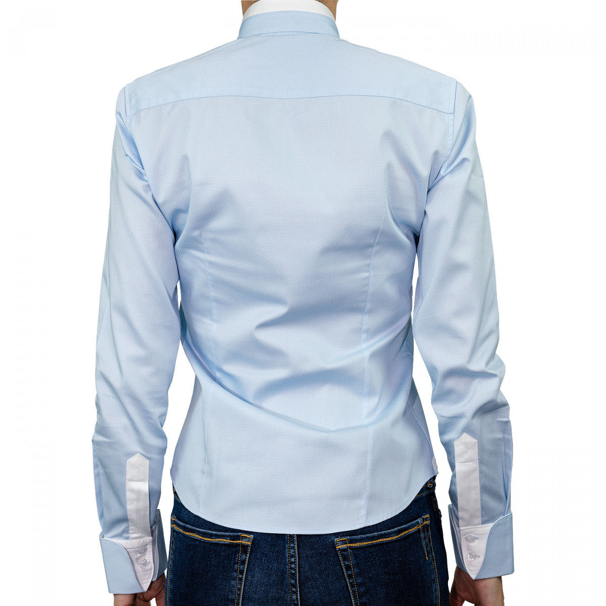 Chemise col maoBECKY Andrew Mac Allister PF13AM2 bleu ciel