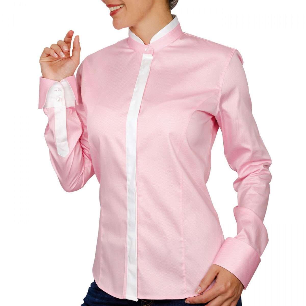Chemise col maoBECKY Andrew Mac Allister PF13AM3 rose