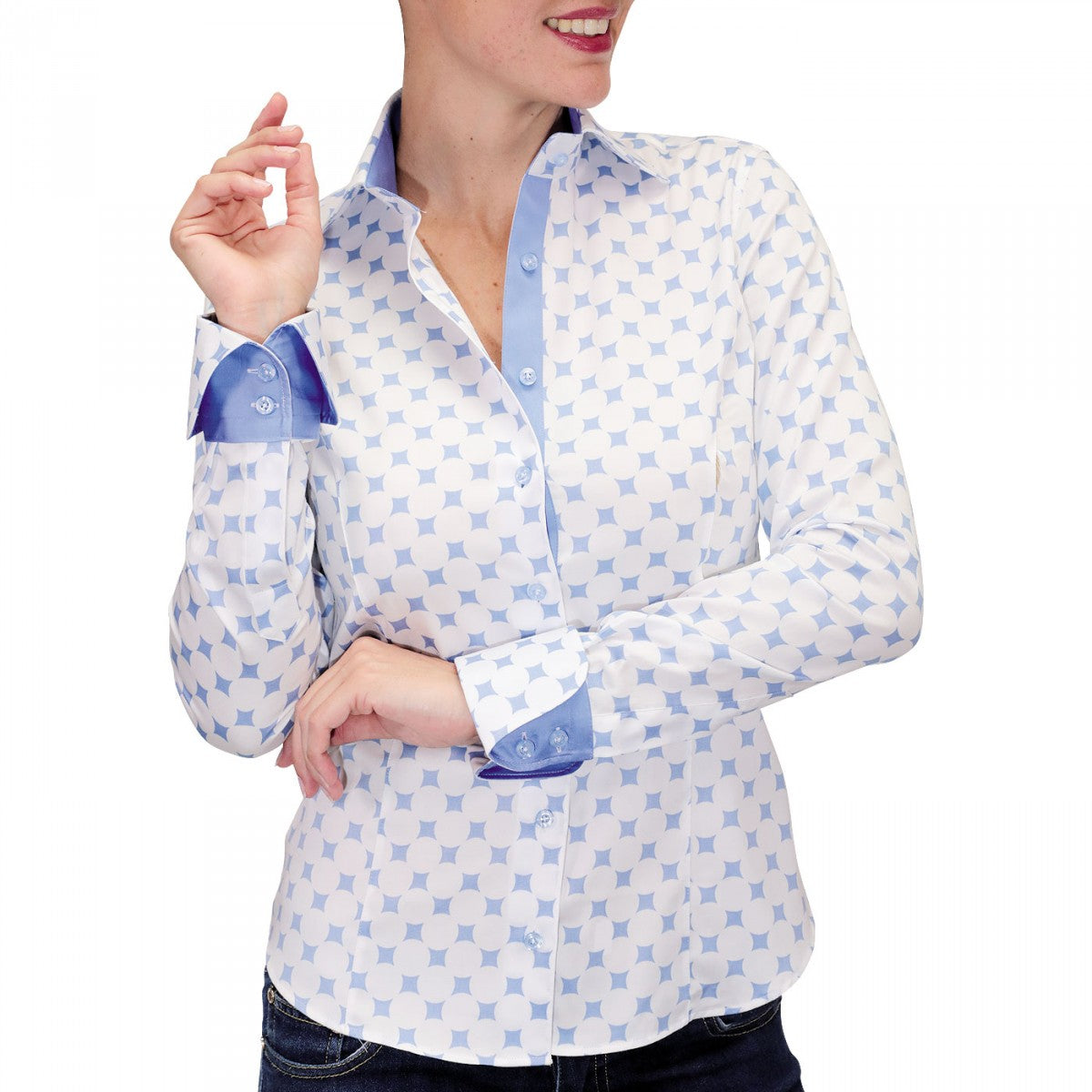 Chemise impriméeBETSY Andrew Mc Allister JF10AM2 bleu