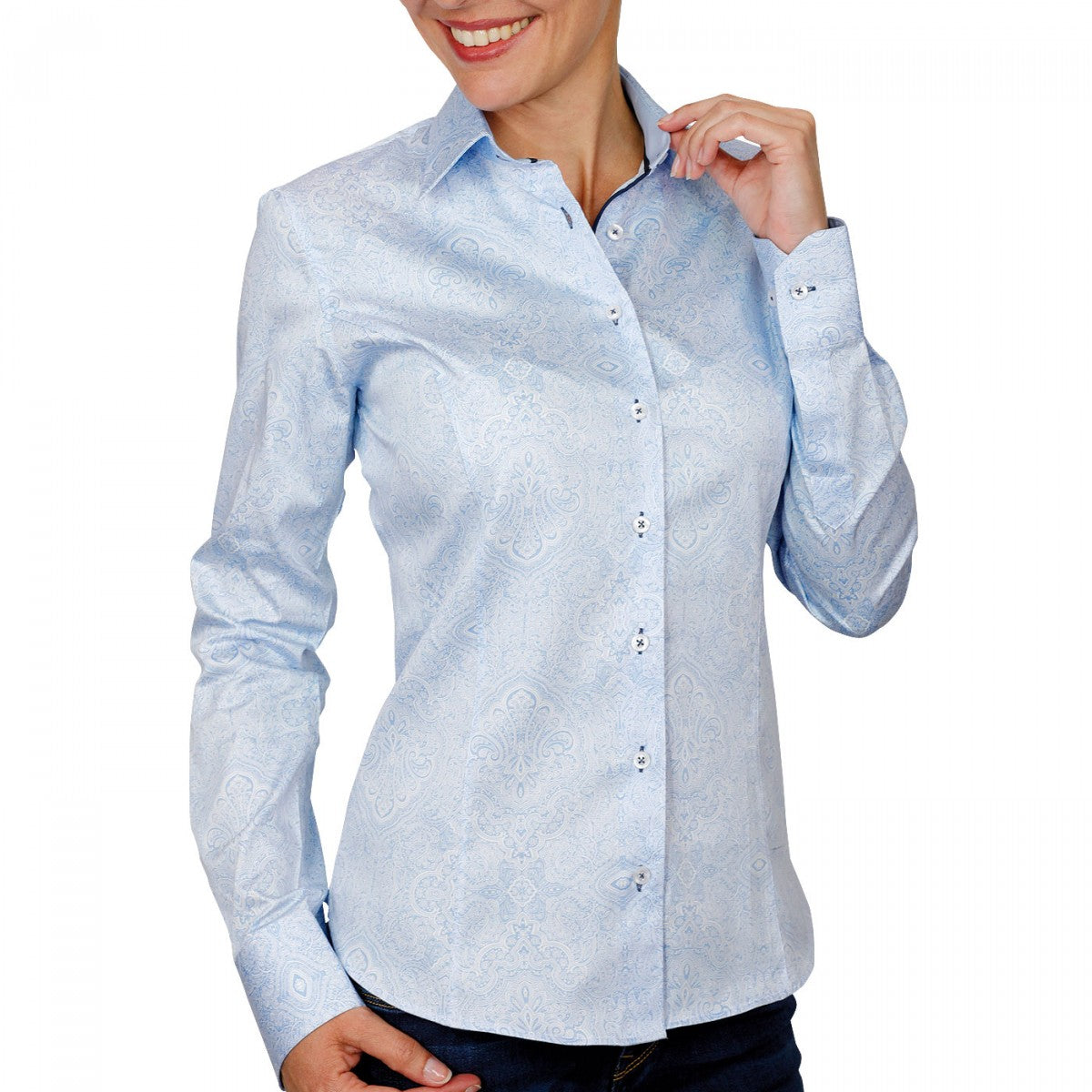 Chemise impriméeKIARA Andrew Mac Allister PF9AM2 bleu