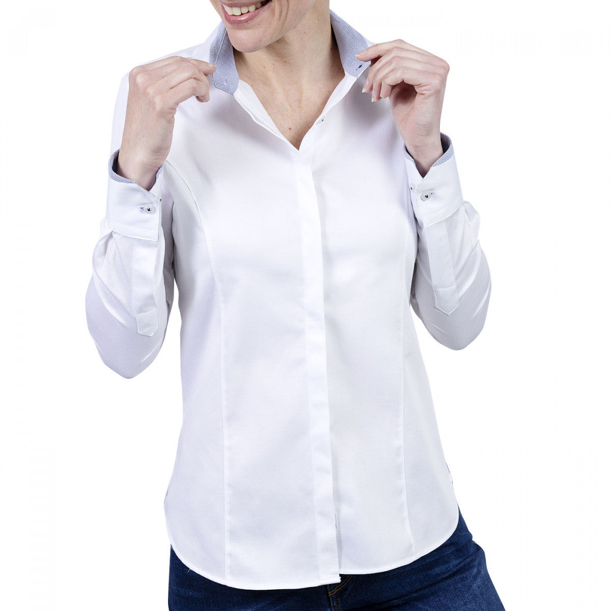 Chemise femme mode NANA-faa4am1 blanc bleu
