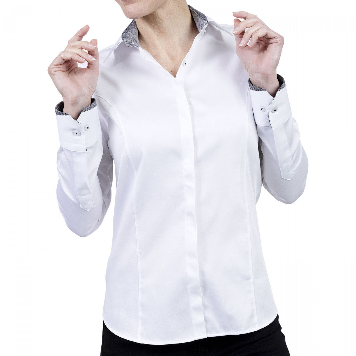 Chemise femme mode NANA-faa4am3 blanc noir