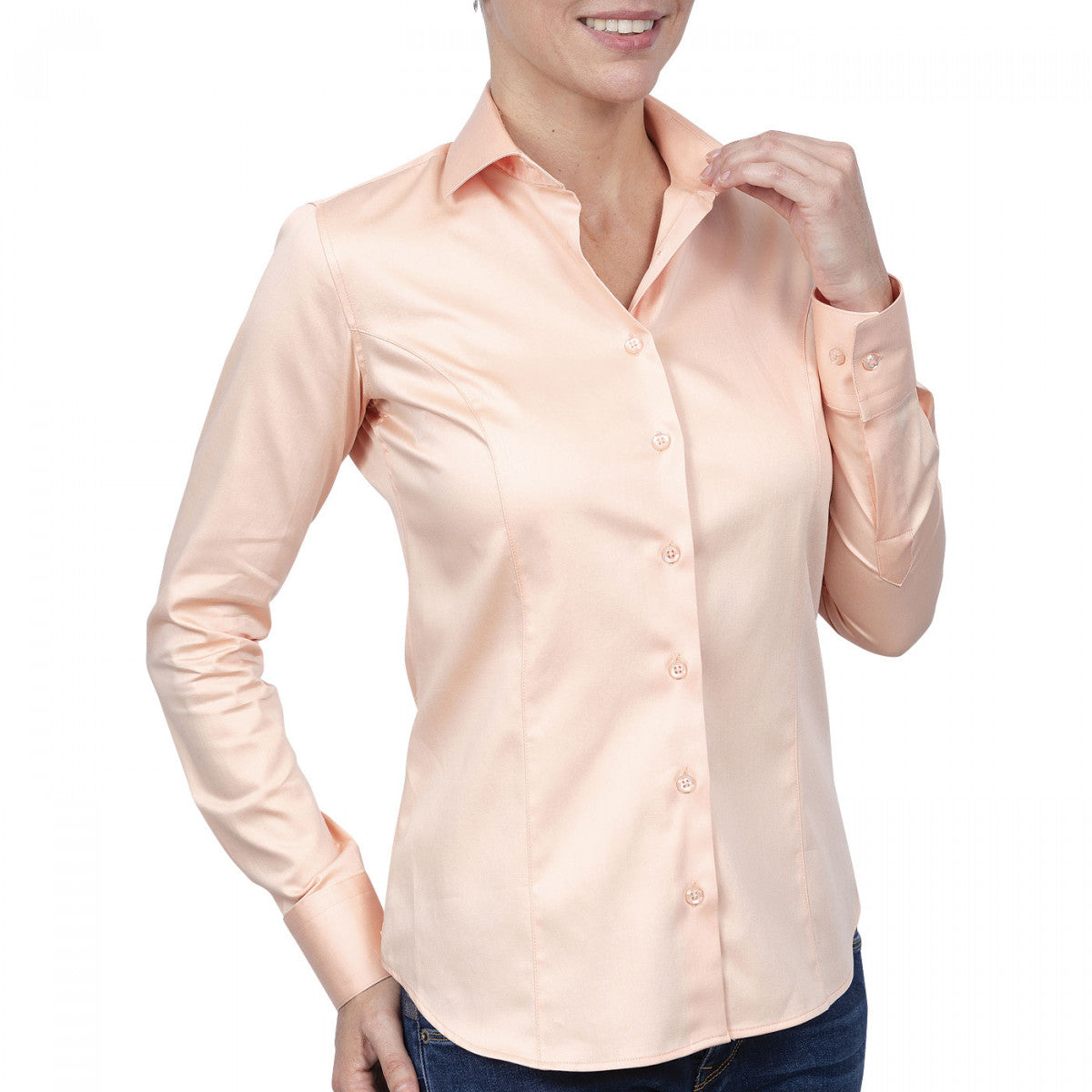 Chemise unie orange