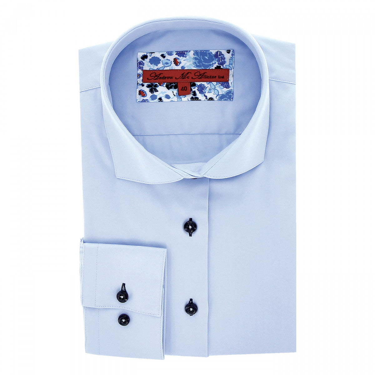 Chemise unie bleu clair