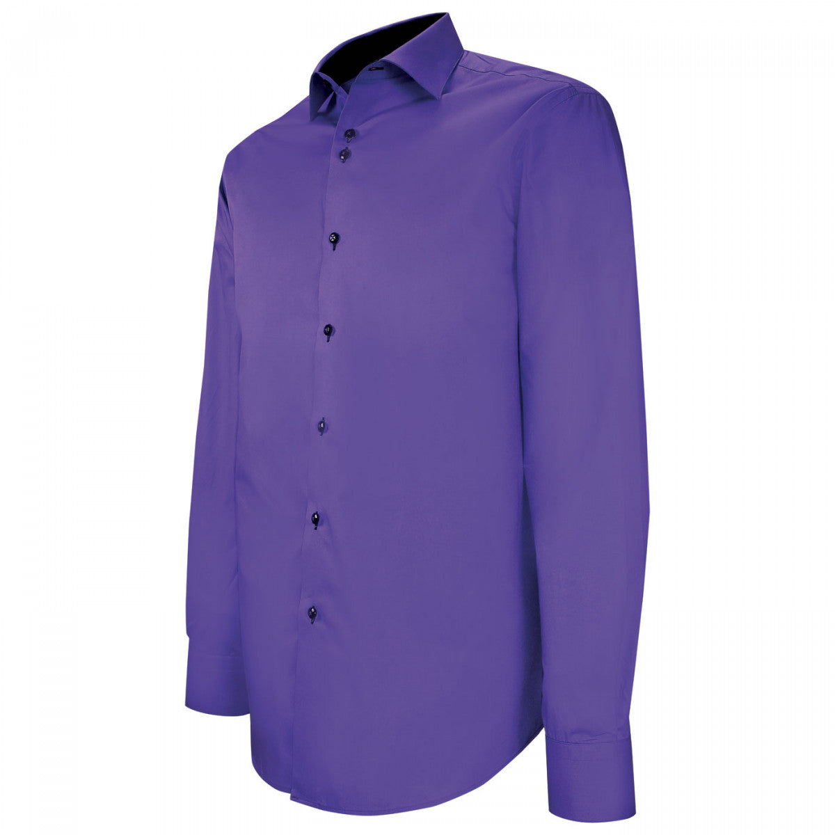 Chemise coupe droite 100% coton CLASSOPO AE3EB1 violet