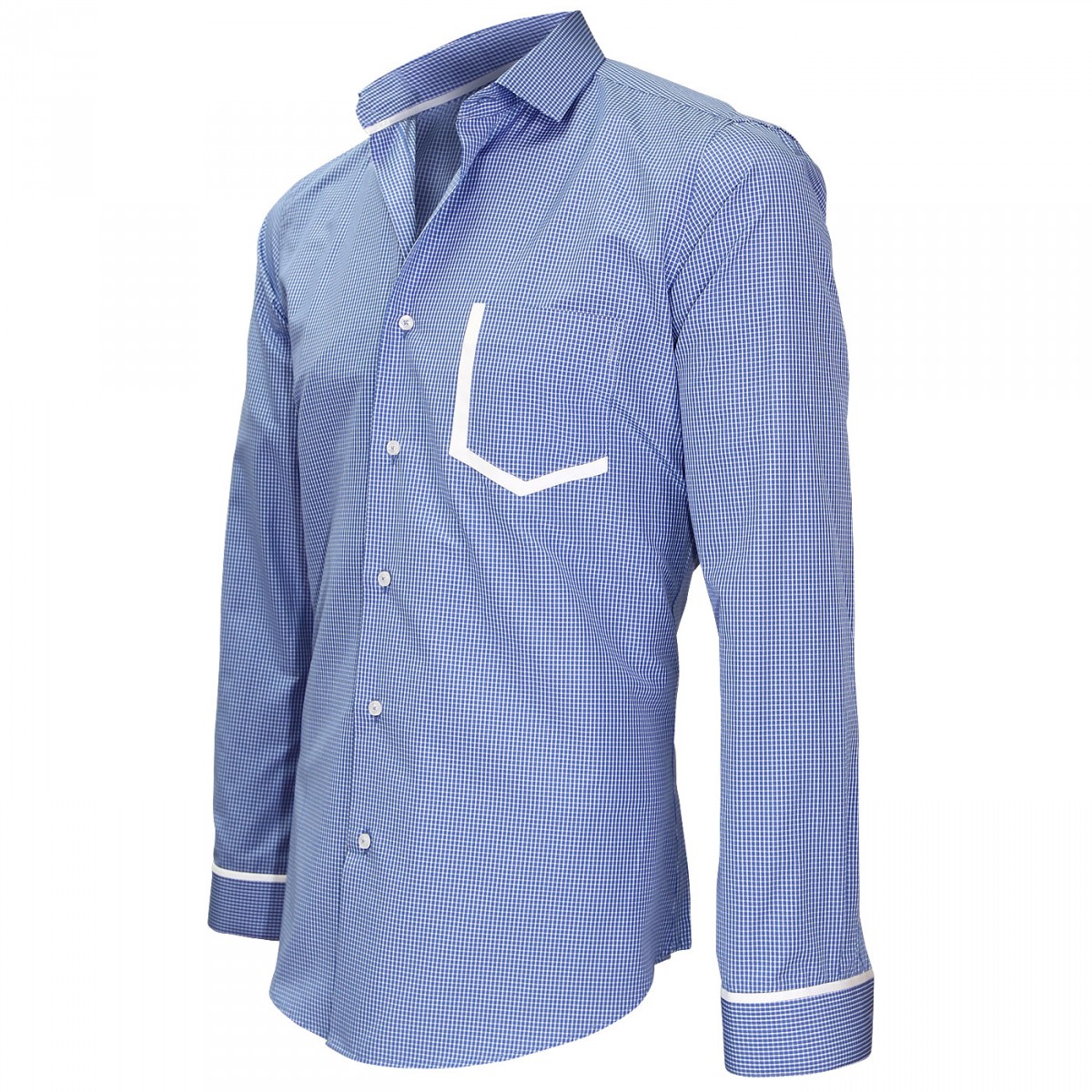 Chemise à carreaux BRISTOL Andrew Mc Allister NP2AM2 bleu