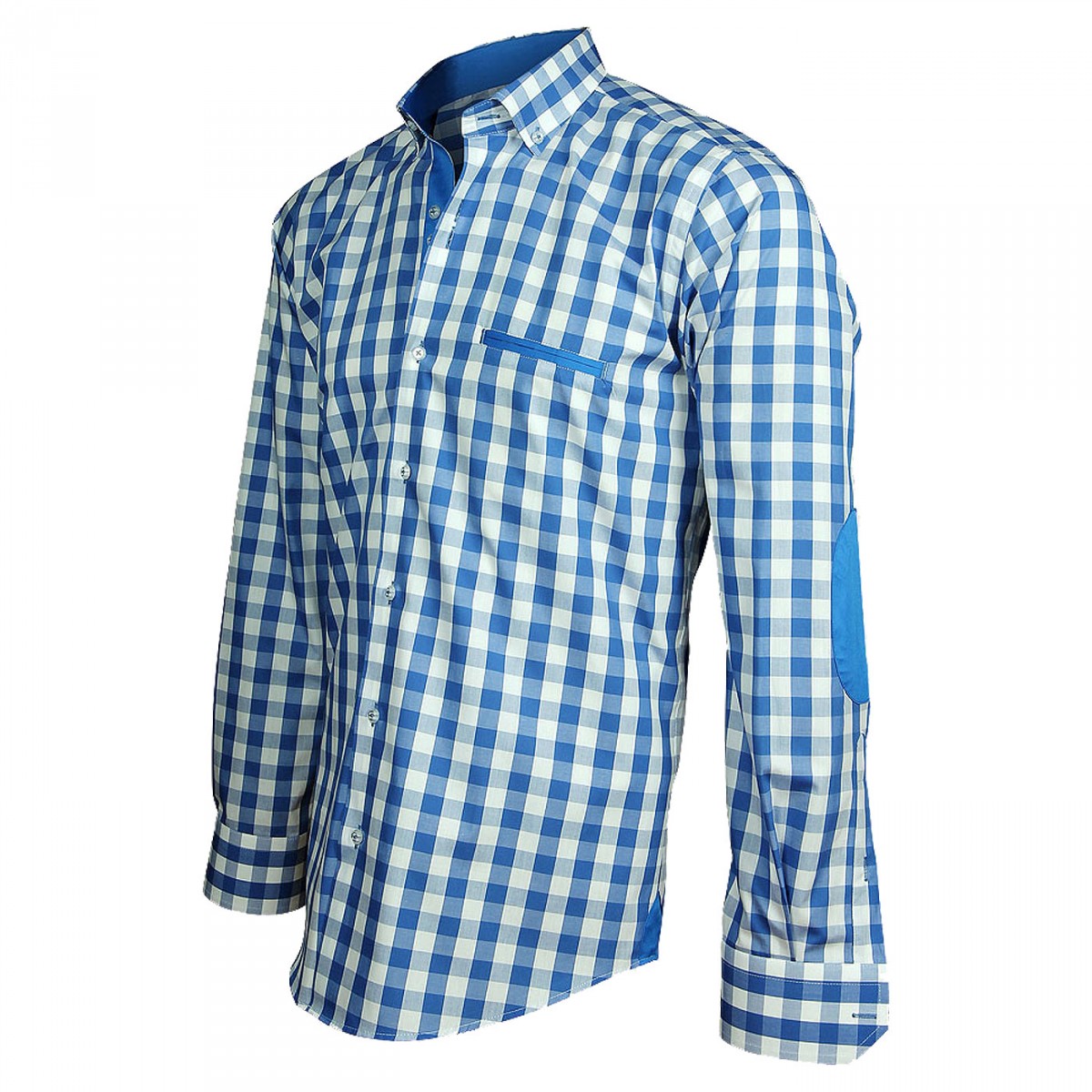 Chemise à coudières DONATELLO Emporio balzani A3EB5 bleu