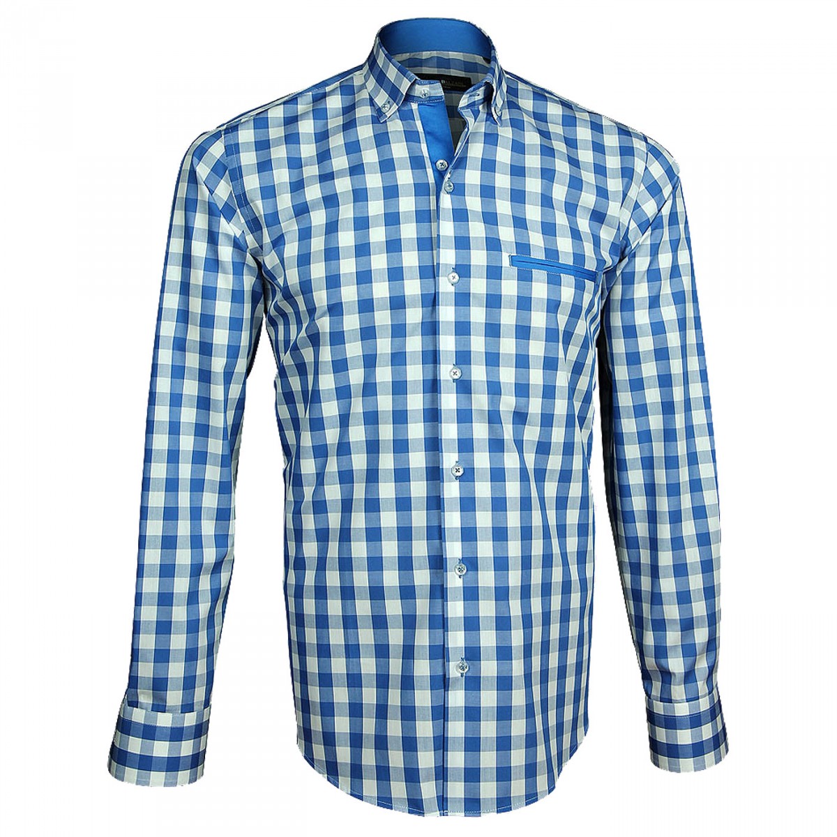 Chemise à coudières DONATELLO Emporio balzani A3EB5 bleu