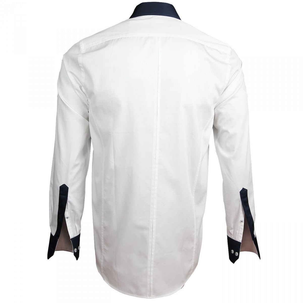 Chemise brodée BLUE WORLD Andrew Mc Allister Y7AM1 blanc