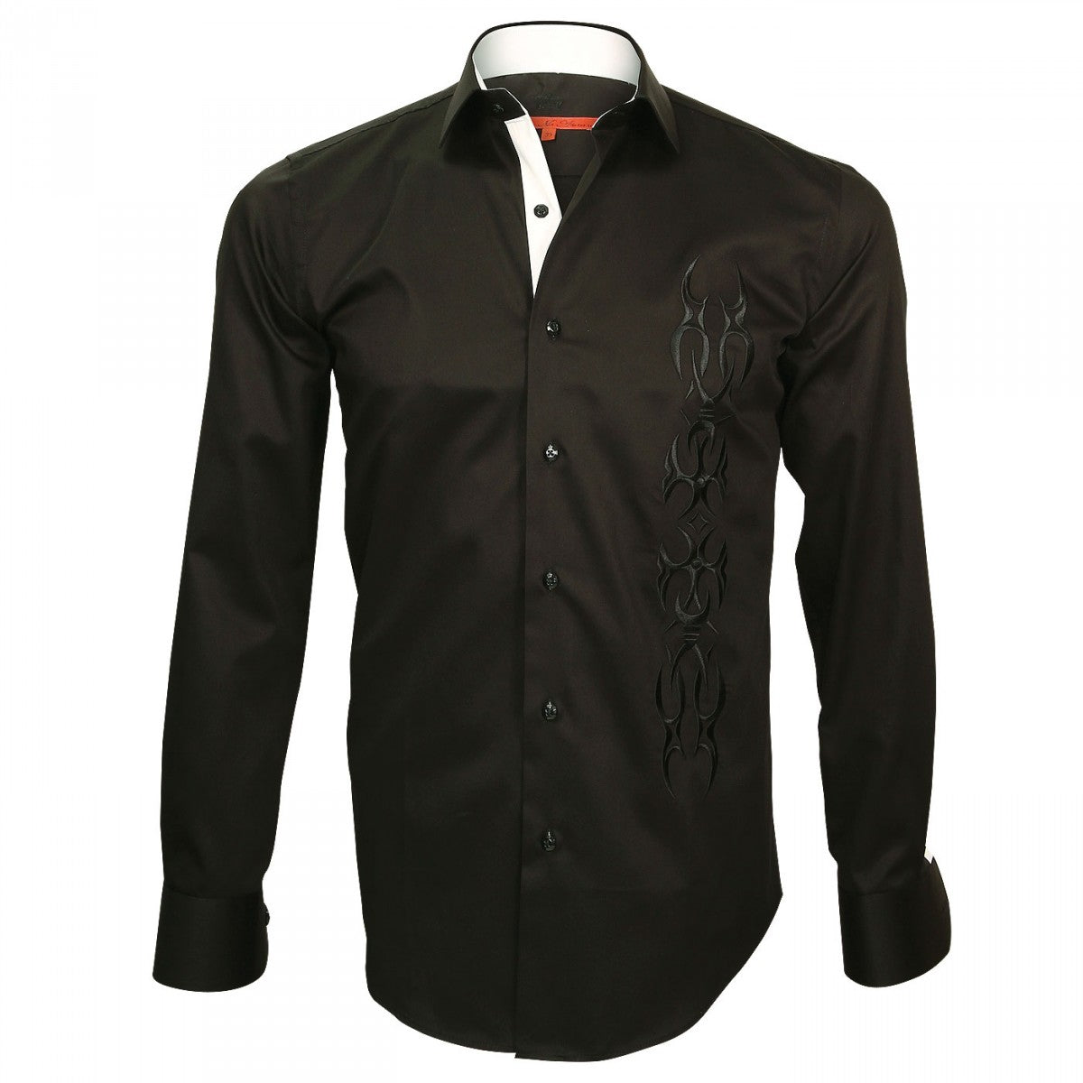Chemise brodée ETNICA Andrew Mc Allister E7AM2 noir